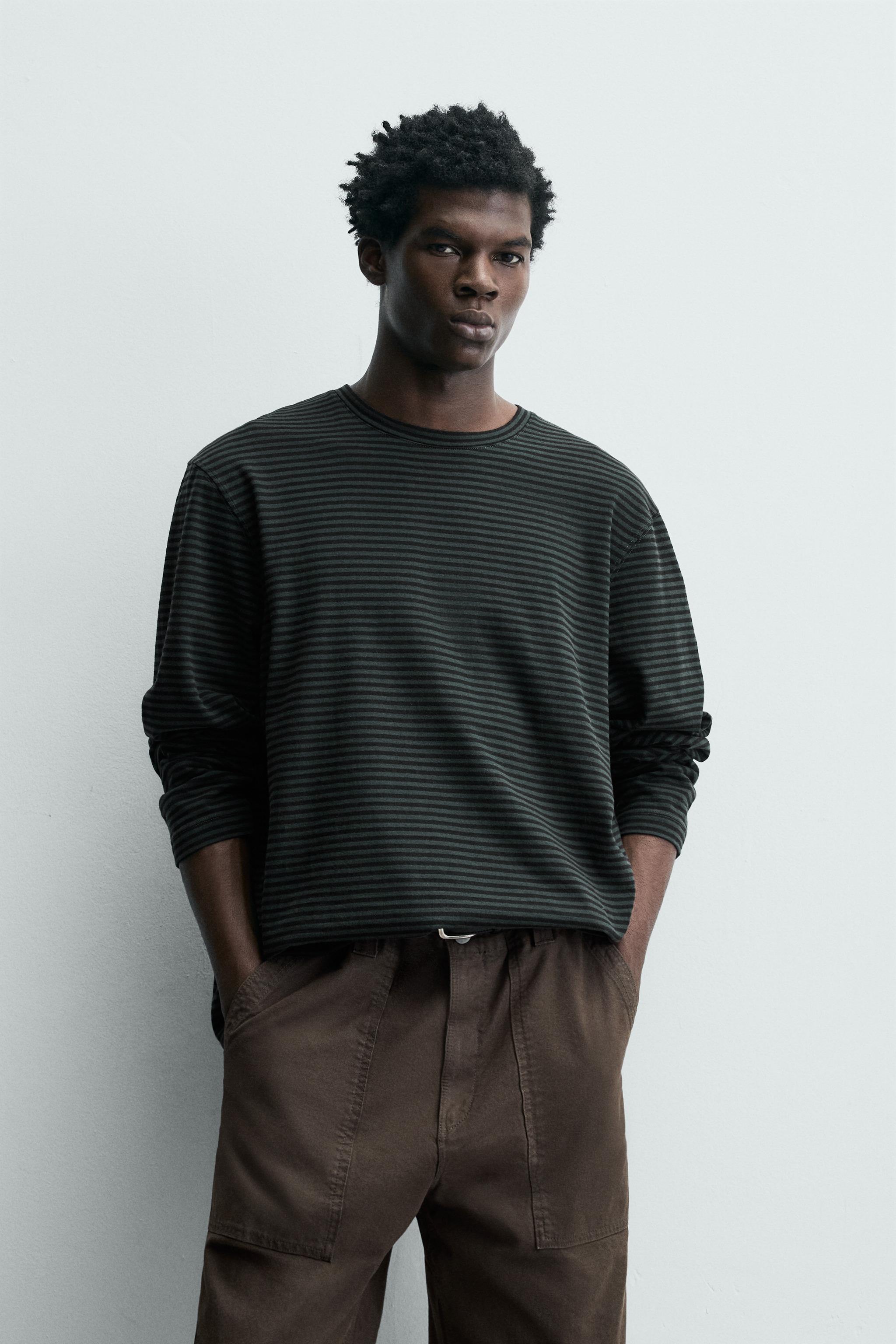 WASHED STRIPED T-SHIRT